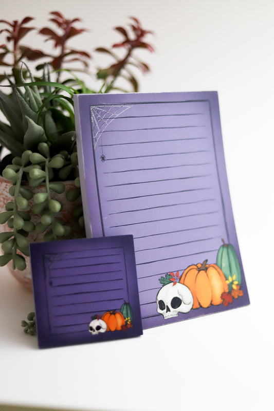 Pumpkin Buddy Notepad and Sticky Notes