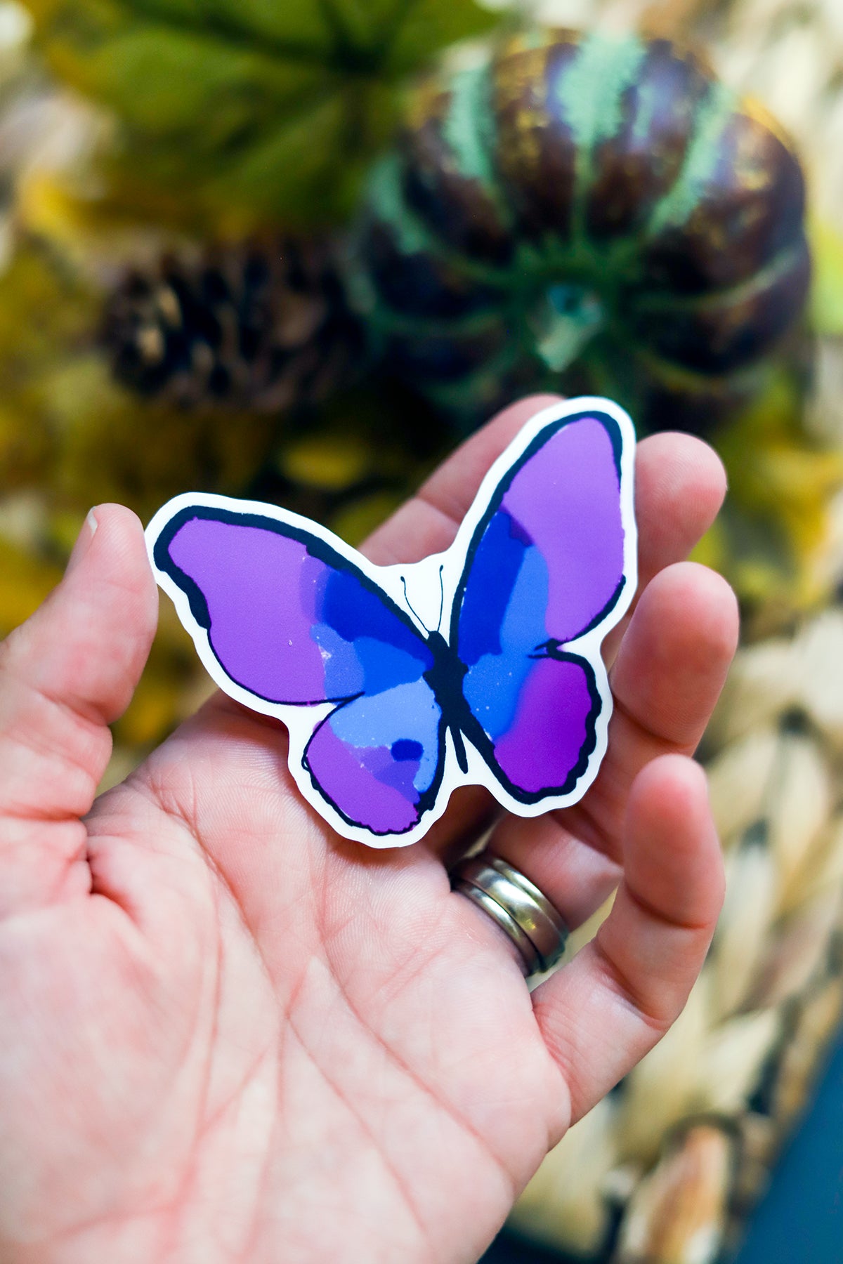 Purple Butterfly by Evelyn