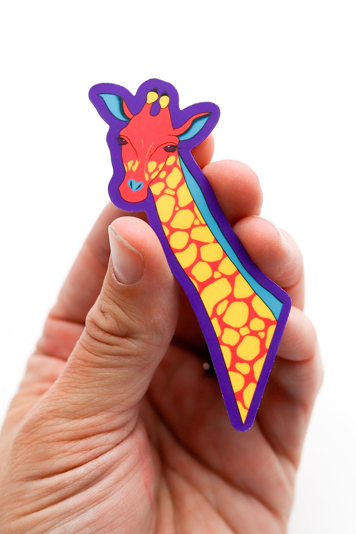 Neon Giraffe Sticker