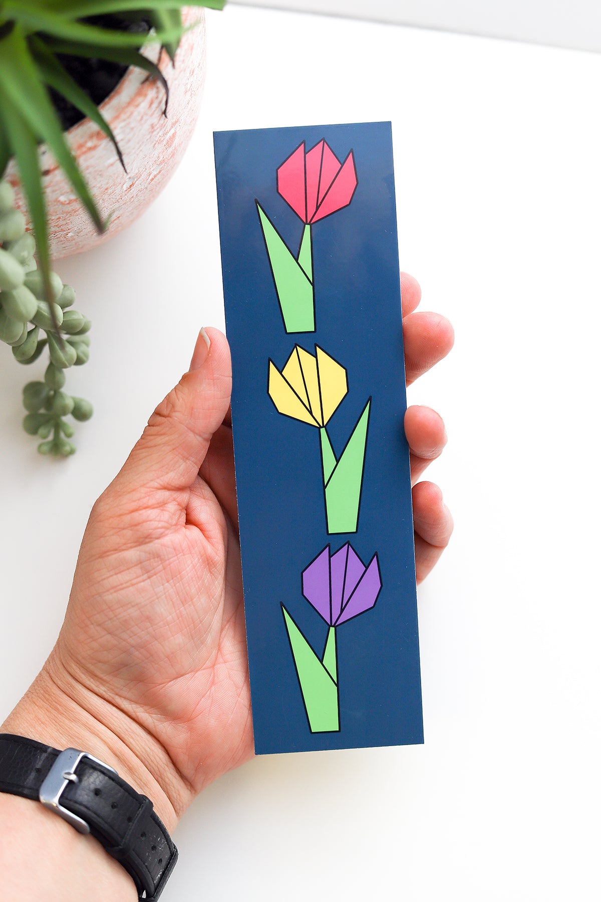 Paper Tulips Bookmark