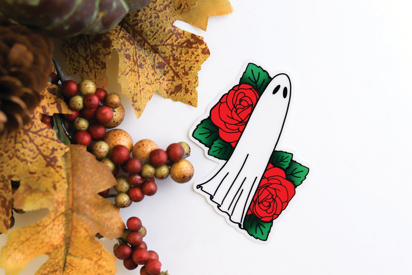 Clear Rosey Ghost Sticker