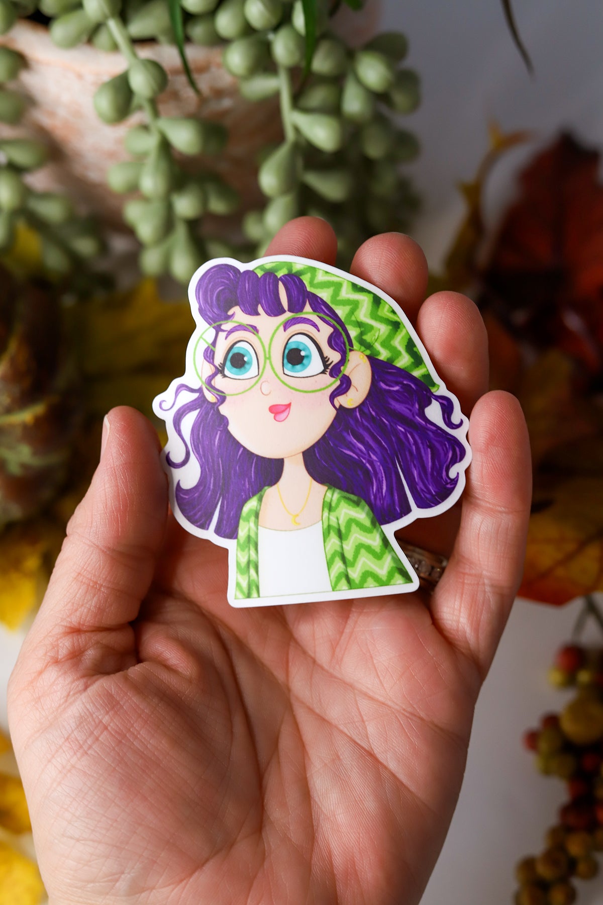 Purple Haired Girl Sticker