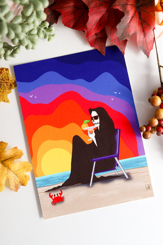 Grim Reaper on Vacation Print